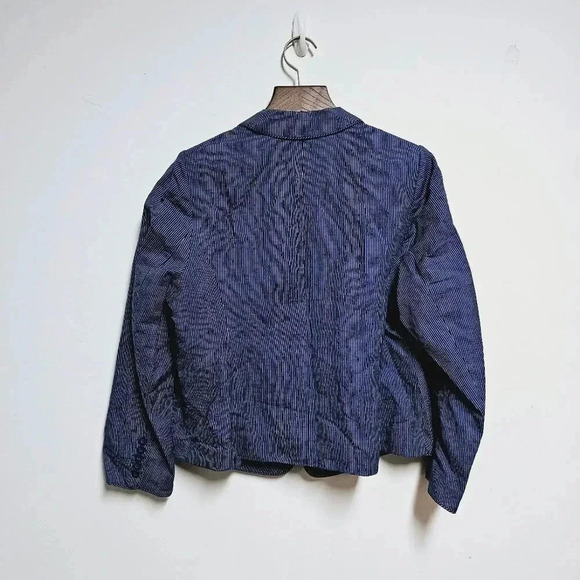 Lane Bryant NWT 16 navy striped career blazer - Picture 6 of 11